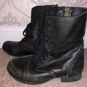 Steve Madden Black Combat Boots US Women’s 9